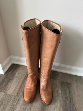 Coach Sara Tall Boots – Brown Leather | Size 8